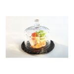 Natuursteen plateau met stolp, Ø10,5cm