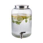 Glazen drankendispenser met RVS tap