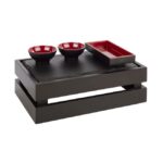 Houten buffetsysteem "Superbox", 29x18,5xH10,5 cm, zwart