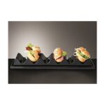 Snackpresenter zwart, 60x19 cm