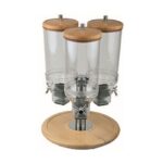 Granendispenser hout "Rotation", Ø38 cm, 3 x 4,5 liter