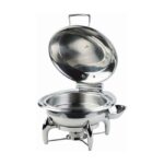 Chafing Dish "Globe", Ø35 cm, RVS deksel met glasvenster