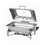 Chafing Dish "Globe", 1/1GN, RVS deksel met glasvenster