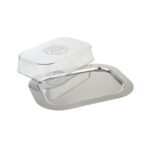 Serveerplateau "Finesse", RVS,  met deksel, 42x31 cm