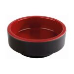 Bento Box schaal "Asia Plus", Ø7,5 x H3 cm, zwart/rood