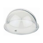 Roltop deksel Ø38 cm, transparant met goudkleurige greep