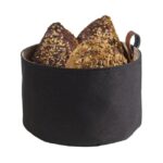 Broodmand synthetisch zwart/beige