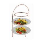 Serveerstandaard t.b.v. 3 borden max. Ø27 cm, koperkleur