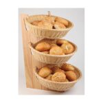 Houten buffetstandaard t.b.v. 3 manden, 59x30,5x59 cm