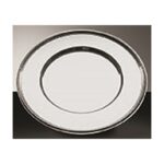 RVS onderbord met decorrand, Ø33 cm
