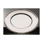 RVS onderbord met decorrand, Ø33 cm
