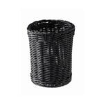 Bestekmandje "Economic", Ø12 x H15 cm, zwart