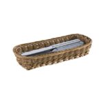 Bestekmandje "Economic", 27x10xH4,5 cm, bruin