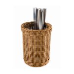 Bestekmandje "Economic", Ø12 x H15 cm, bruin