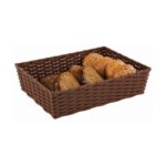Mand "Wicker-look", 39,5x29,5xH10 cm, zwart
