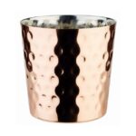 RVS Serveeremmertje "Snack Holder", gehamerd, Ø8,5 x H8,5 cm