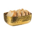 Schaal gehamert metaal goud 0,7 liter