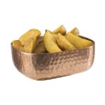 Schaal gehamert metaal koper 0,7 liter