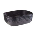 Schaal gehamert metaal zwart 0,7 liter