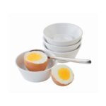 Eierdopjes, set van 4, Ø8,5xH2 cm, wit