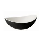 Schaal "Halftone", 24x17,5xH7,5 cm, zwart/wit