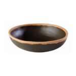 Schaaltje "Crocker", Ø16,5xH4 cm, zwart met beige rand