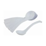 Serveerlepels, 6 stuks, wit