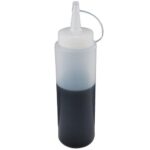 Knijpfles transparant, Ø5,5 cm, 0,35L